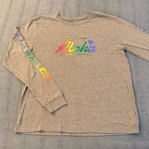 FREE w/ Purchase! Vans Gray Long Sleeve Tee w/ Retro Aloha Logo